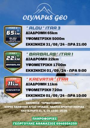 Olympus Geo Trail 2024 - Παράταση Εγγραφών!